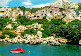 73215667 Mallorca Cala Coves Cuevas Trogloditas Hoehlen Ansicht Vom Meer Aus Mal - Sonstige & Ohne Zuordnung