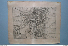 GUICCIARDINI - Plan De La Ville D'Ypres 1567 - Carte Geographique