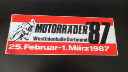 Autocollant Vintage Moto Motorräder 1987 Dortmund 9 Cm / 23 Cm - Aufkleber