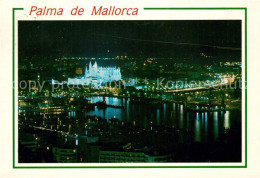 73215426 Palma De Mallorca Vista Nocturna Desde La Bonanova Catedral Palma De Ma - Autres & Non Classés