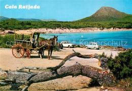 73215421 Cala Ratjada Mallorca Cala Guya Bucht Strand Berge Pferdewagen Cala Rat - Altri & Non Classificati