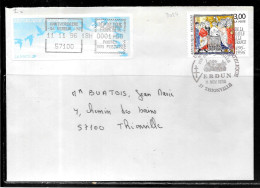 K184 - N° 3024 SUR LETTRE DE VERDUN DU 11/11/96 - VIGNETTE D'AFFRANCHISSEMENT - Commemorative Postmarks