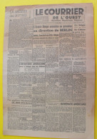 Journal Le Courrier De L'Ouest N° 25 Du 30 Janvier 1945. Japon Chine Armée Rouge En Allemagne Tito Colmar Ardennes - War 1939-45