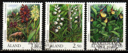 Aland 1989 - Mi.Nr. 33 - 35 - Gestempelt Used - Blumen Flowers Orchideen Orchids - Orchidee