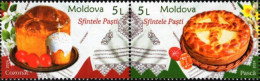 Moldova - 2024 - Easter - Mint Stamp Set (se-tenant Pair) - Moldavie