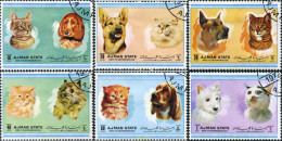 339365 USED AJMAN 1972 PERROS Y GATOS - Adschman