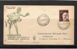 Italia / Repubblica 1952 "100° Nascita Vincenzo Gemito --- FDC VENEZIA - FDC