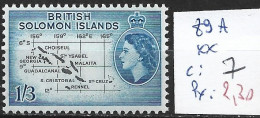 SALOMON 89A ** Côte 7 € - Isole Salomone (...-1978)