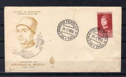 Italia / Repubblica 1953 "Antonello Da Messina" --- FDC VENEZIA - FDC