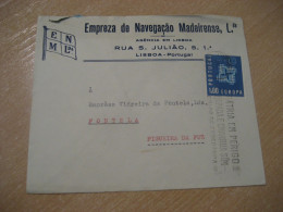 LISBOA 1962 To Figueira Da Foz Madeiran Shipping Company Madeira Ship Cancel Slight Faults Cover PORTUGAL - Bateaux