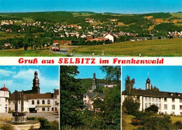 73214919 Selbitz Oberfranken Panorama Brunnen Kirche Selbitz Oberfranken - Autres & Non Classés