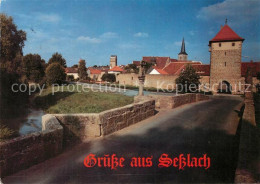 73214909 Sesslach Bruecke Stadtmauer Torturm Landes Und Bundessieger 1986 1987 F - Autres & Non Classés