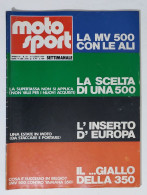 44602 Moto Sport 1974 A. IV N. 23 - MV 500; GP Belgio; - Moteurs