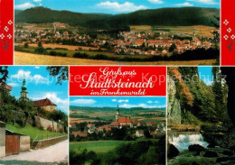 73214901 Stadtsteinach Landschaftspanorama Teilansichten Kirche Partie Am Fluss  - Autres & Non Classés