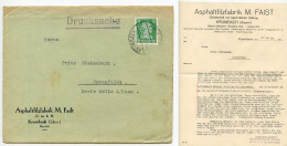 Germany 1928 Cover; Krumbach (Schwaben) - Asphaltfilzfabrik M. Failt To Ostenfelde; 5pf. Friedrich Von Schiller - Briefe U. Dokumente