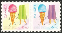 Canada Ice Cream Crème Glacée Glace Gelato Helado Eis Annual Collection Annuelle MNH ** Neuf SC (CB-28-29ib) - Levensmiddelen