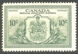 Canada Special Delivery Exprès Masque Mask Armure 10c Vert Green MNH ** Neuf SC (CE-11bc) - Militaria