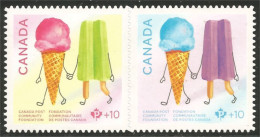 Canada Ice Cream Crème Glacée Glace Gelato Helado Eis Annual Collection Annuelle MNH ** Neuf SC (CB-28-29ia) - Nuevos
