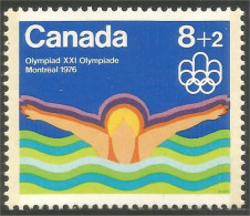 Canada 8c+2c Natation Swimming Jeux Olympiques Montreal 1976 Olympic Games MNH ** Neuf SC (CB-04e) - Nuoto