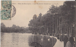 75 PARIS 16e - Bois De Boulogne - Les Bords Du Grand Lac -  Circulée 1907 - Distretto: 16