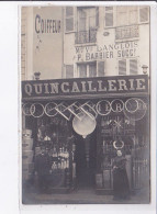 FONTAINEBLEAU: 26 Rue Grande, Quincaillerie Mlle Vve Langlois, P. Barbier , Coiffeur - Très Bon état - Fontainebleau