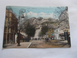 GRENOBLE ( 38 Isere ) LE COURS JEAN JAURES  ET LES FORTS VUE COLORISER ANIMEES ATTELAGE COMMERCES 1930 - Grenoble