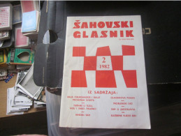 Sahovski Glasnik Chess 1982 - Langues Scandinaves