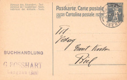 Langnau G. Bosshardt   Buchhandlung  Firmen Gewerbestempel Besonderheiten - Stamped Stationery