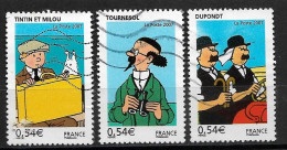 France 2007 Oblitéré  N°  4051 - 4052 - 4054   " Les Voyages De Tintin " - Used Stamps