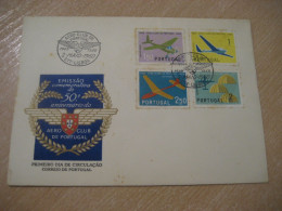 LISBOA 1960 Aero Club Clube De Portugal Air Plane Set FDC Cancel Cover PORTUGAL - Aviones