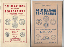 Oblitérations  TEMPORAIRES  1938 - 1957 / 1960 Etude 19 Et 35 - Other & Unclassified