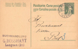 Langnau G. Bosshardt   Buchhandlung  Firmen Gewerbestempel Besonderheiten - Stamped Stationery