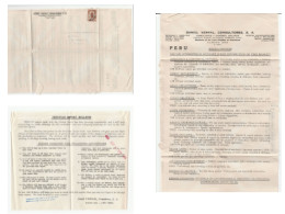 1948 PERU Commercial Lettersheet With Enclosure Import Bulletin From Economic Analysis Consultant, Stamps Cover - Perú