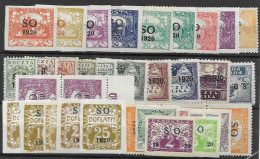 Silesia Ost Schlesien Lot Mh * 10 Euros 1920 36 Stamps (5 Are Mnh **, 1 Has No Gum) - Silesia