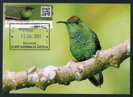 COSTA RICA (2021) Carte Maximum Card ATM - Esmeralda De Coronilla Cobriza (Elvira Cupreiceps) - Coppery-headed Emerald - Costa Rica