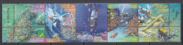 2022 Israel Diving Marine Life Complete Strip Of 4 MNH (folded Once) @ BELOW FACE VALUE - Ongebruikt