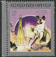 THEMATIC SPACE:  "SPUTNIK 2" AND THE DOG LAIKA, 1957   -   CONGO - Afrika