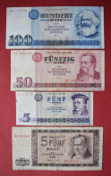 Banknotes Germany  German Democratic Republic Lot Of 4 - 100 Mark