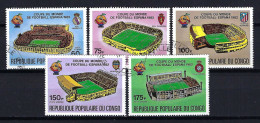 KONGO Komplettsatz Mi-Nr. 736 - 740 Fußball WM Spanien 1982 Gestempelt - Siehe Bild - Usados
