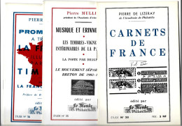 Promenade A Travers La France  /  Musique , Palestine,breton / Carnet De France   Etudes 38  55 Et 56 - Autres & Non Classés