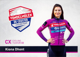 Cyclisme, Kiona Dhont - Cycling