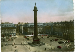 (75) Paris. Ed Guy. Place Vendôme Voitures Anciennes Etat Moyen & Eglise St Louis Des Invalides.1952 & 171 - Altri Monumenti, Edifici