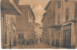 13 - BERRE L'ETANG Rue De La République - Animation Magasins BAR TABACS CHAUSSURES CORDONNERIE - Marins /carte Sépia - Autres & Non Classés