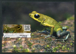 COSTA RICA (2022) Carte Maximum Card ATM - Ranita Venenosa Granular, Oophaga Granulifera, Frog, Rana, Grenouille, Frosch - Costa Rica