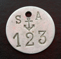 Jeton D'atelier " Arsenal De Cherbourg " Marine Nationale - French Navy Token - Monétaires / De Nécessité