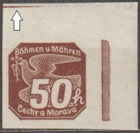 066/ Pof. NV 8, Corner Stamp, Dividing Line On Upper Border - Ongebruikt