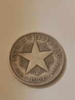 Cuba, 40 Centavos 1920. Bonne état. Argent - Cuba