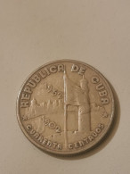 Cuba, 40 Centavos 50th. Anniversary Of The Republic 1952. Bonne état. Argent - Cuba