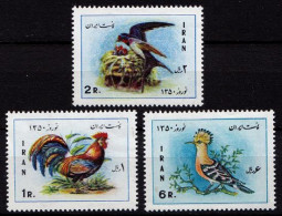 Iran - Persien Satz 3 Werte Vögel - Birds     (9646 - Tauben & Flughühner