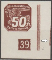 067/ Pof. NV 8, Corner Stamp, Print Of Space Bar On Right Border - Neufs